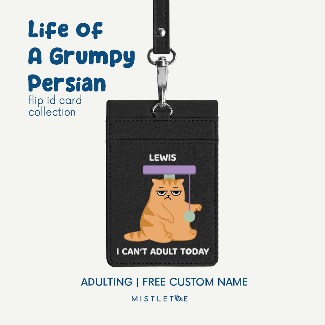 Adulting - Flip ID Card | Lanyard