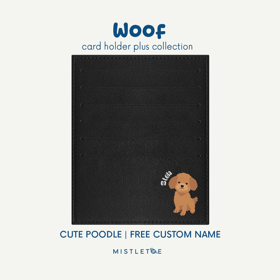 Cute Poodle - Card Holder Plus