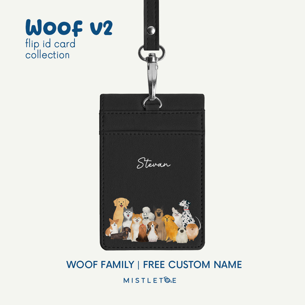 Woof Family - Flip ID Card | Lanyard