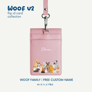 Woof Family - Flip ID Card | Lanyard