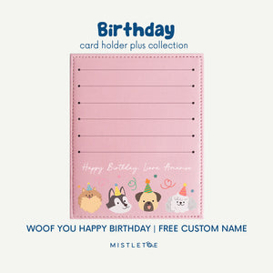 Woof You Happy Birthday - Card Holder Plus